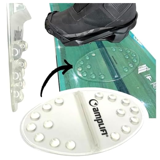 F26 Grip Mat Snowboard Sessel Lift Ausfahrt Hilfe Ankerlift Schlepper Boot Anti-Rutsch Spike Stomp Pad selbstklebend transparent (Oval & Keil 18,5x11cm)