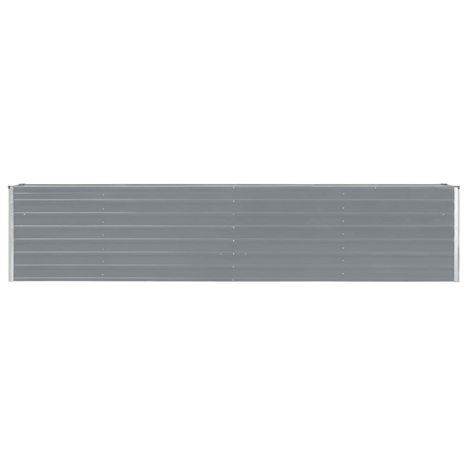 Arriate, Mesa De Cultivo, Huerto Domestico, Cultivo De Plantas Aromaticas, Arriate De Jardín, de jardín de Acero galvanizado Gris 320x40x45 cm