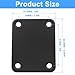 Hordion 2 Pack Guitar Neck Plate, Metal Neckplate Replacement Electric Guitar Parts with Crews, Black