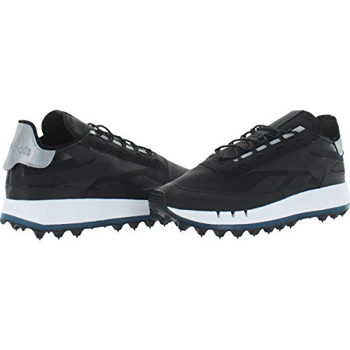 Reebok Women's Legacy 83 Sneaker, Black/White/neon Blue