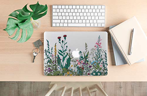 Image of MacBook Pro 15 inch Case (2012-2015 Release), 3D Effect Matte Clear See Through Hard Case Cover Only Compatible Pro 15.4 inch with Retina Display (Model: A1398, NO CD-ROM Drive) - Garden Flowers