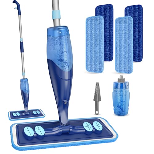 IOPRETTY Microfiber Hardwood Floor Mop - Wet Dry Spray Mop