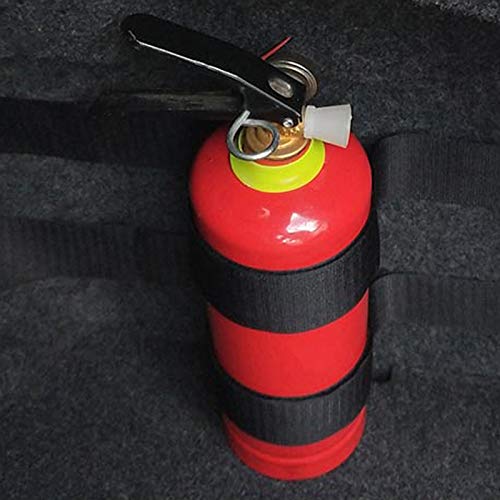 Cheap Car Stickers 5 Pcs/Set Car fire Extinguisher Strap Nylon Belt for Mini One Cooper R50 R52 R53 R55 R56 R60 R61 Personalized Car Window Stickers (Color Name : Black)