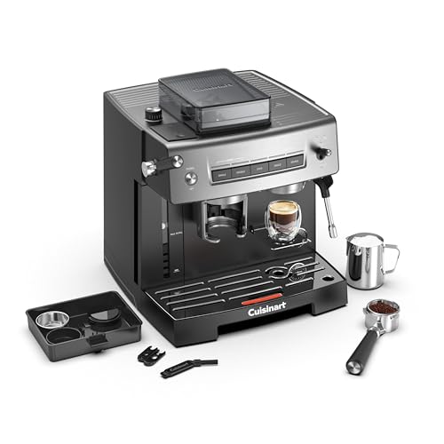 Cuisinart® Espresso-Maschine mit Mahl-, Tamp- und Brühfunktion | Espresso, Americano, Cold Brew | Integrierter Milchaufs...