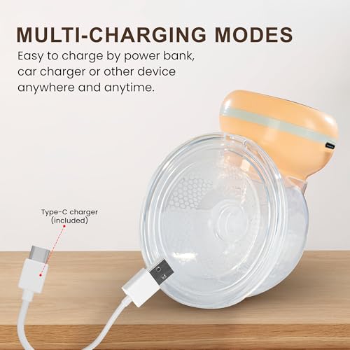 Image of Baybee Breast Pump Electrical Machine for Mothers | Automatic Hands Free Breast Milk Pump with 3 Modes & 9 Levels | Portable Electric Wearable Breast Pump with Anti-Backflow & 210ml Large Capacity