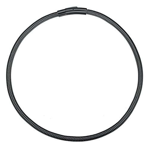 FindChic Herringbone Choker Necklace for Women, Black/Stainless Steel/14K Gold/Rose Gold Plated Adjustable Flat Snake Chain Necklaces, 3/5MM Width 12.5/15/18 Inches, with Jewelry Gift Box 16