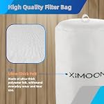 Sac collecteur de poussières 19-5/8 pouce S'adapte à plus de systèmes collecteurs de poussière, sacs de remplacement 1 Filtre micron compatible avec JET, Grizzly, Magasin Fox, Wen, Port Freight