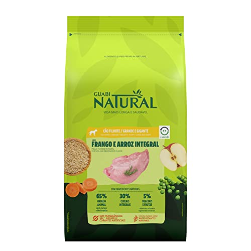 Guabi Natural Ração Cães Filhotes Grande E Gigante Frango E Arroz 12Kg