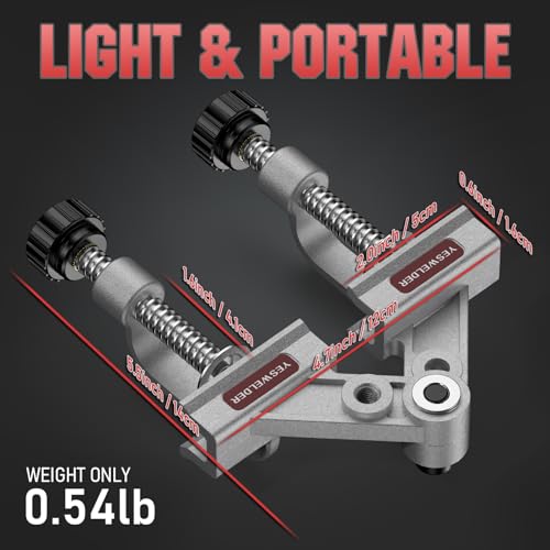 YESWELDER 10-180° Adjustable Tube Clamp with Swing Jaw, Aluminum Alloy Right Angle Corner Clamp for Welding, Woodworking, DIY Projects, Cabinet Making by YESWELDER - Image 6