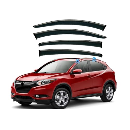 YHANNI 4 Pezzi Auto Deflettori Aria per Honda HRV HR-V Parasole Finestrino Visiera Dell'Auto Parapioggia Finestra Alta qualità Laterale Accessori,for HRV MK2-RU 2014-2022
