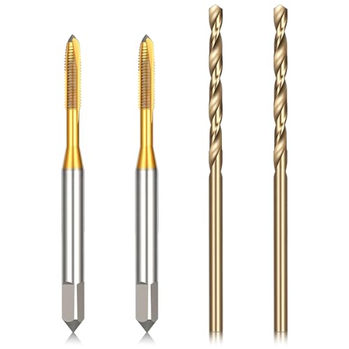 4-Piece Metric Tap & Drill Bit Set Precision Screw Threading Tools