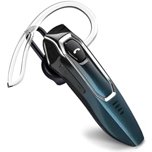 Single Ear Bluetooth Earpiece 30H Talking Time Bluetooth Headset Wireless for Cell Phones Noise Canceling Hands-Free Calls Wireless Bluetooth Earpiece for Driving (Blue)