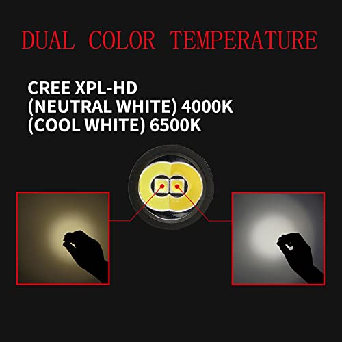 Mecarmy Ps14 Super Bright Tactical Flashlight, Rechargeable, Dual Color Temperature, Ipx8 Water-Resistant, 1200 Lumens Xpl-Hd Led, 5 Light Modes For Camping And Hiking (Titanium, Sandblasted) #TOP1