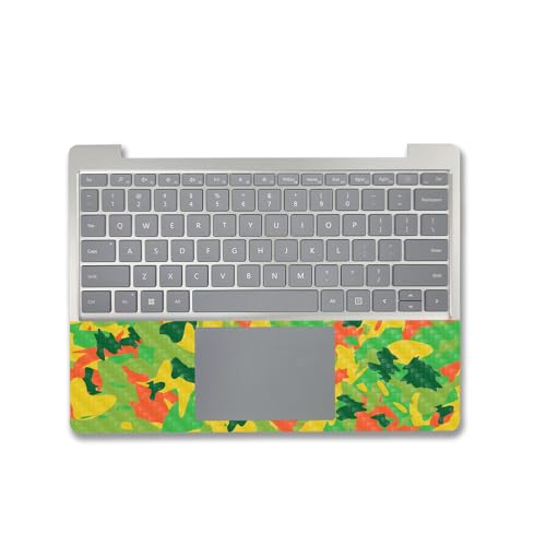 Image of MightySkins Carbon Fiber Skin Compatible with Microsoft Surface Laptop Go 3 (2023) Full Wrap Kit - Spring Camouflage | Protective, Durable Textured Carbon Fiber Finish | Made in The USA