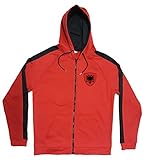 Albanien Jacke Sweater Rot GO Shqiperia Trikot Look Zip Nation Fussball Sport (S)