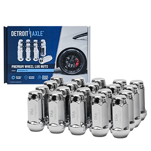 Image of Detroit Axle - Rear Brake Kit for Ford Edge Flex Taurus Lincoln MKS MKT MKX, 2 Disc Brake Rotors 2 Wheel Bearing Hubs 20 Wheel Lug Nuts Replacement
