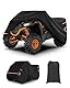 CEMOFE Quad Abdeckplane Wasserdicht Quad ATV Abdeckplane ATV Abdeckplane mit Reflektionsstreifen Schutz vor UV Regen Schnee und Staub (256 x 110 x 120cm)