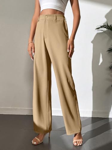 Image of Elendra Women Lycra - Bootcut Trousers Pant Wide Leg