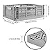 Domiella 4-Pack Crates for Storage, 16x12x6 Storage Crates Plastic Stackable, Folding Crate for Office Home Kitchen Bedroom Bathroom, Gray