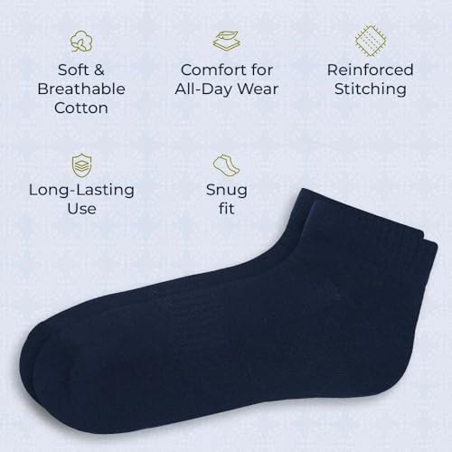 Image of Ankle Socks for Men|Sneaker Socks Breathable Socks for Loafers|Athletic Running Socks Gym Everyday Sock|6 Pairs