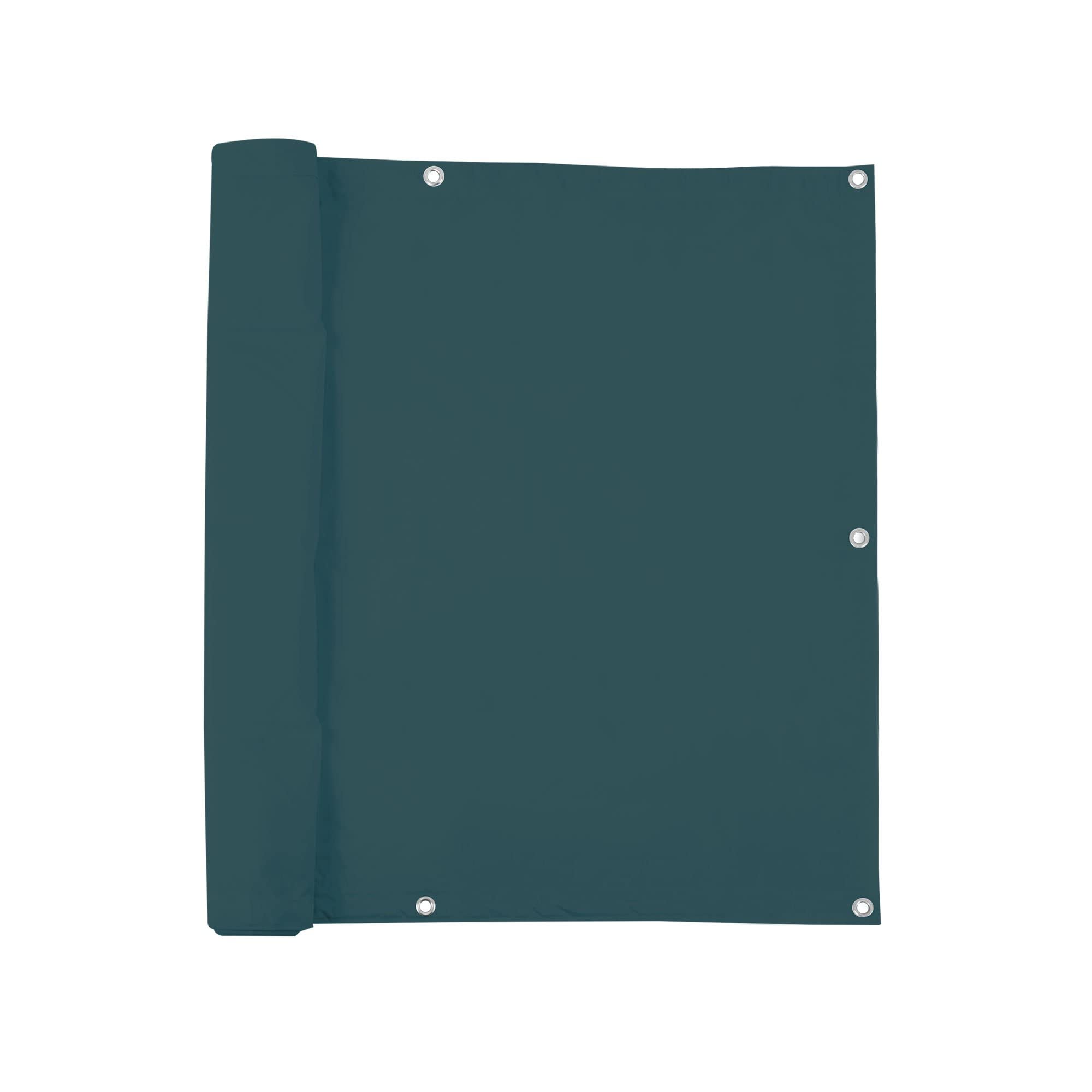 jarolift Copertura per Balcone Impermeabile, Telo di Rivestimento e Protezione per Balcone, 600 x 75 cm (24 Occhielli), Verde Scuro