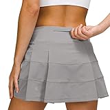 Picture of MCEDAR Athletic Tennis Golf Skorts Skirts for Women with Pocket Workout Running Sports Pleated Skirts Casual 01DQ-Grey/6