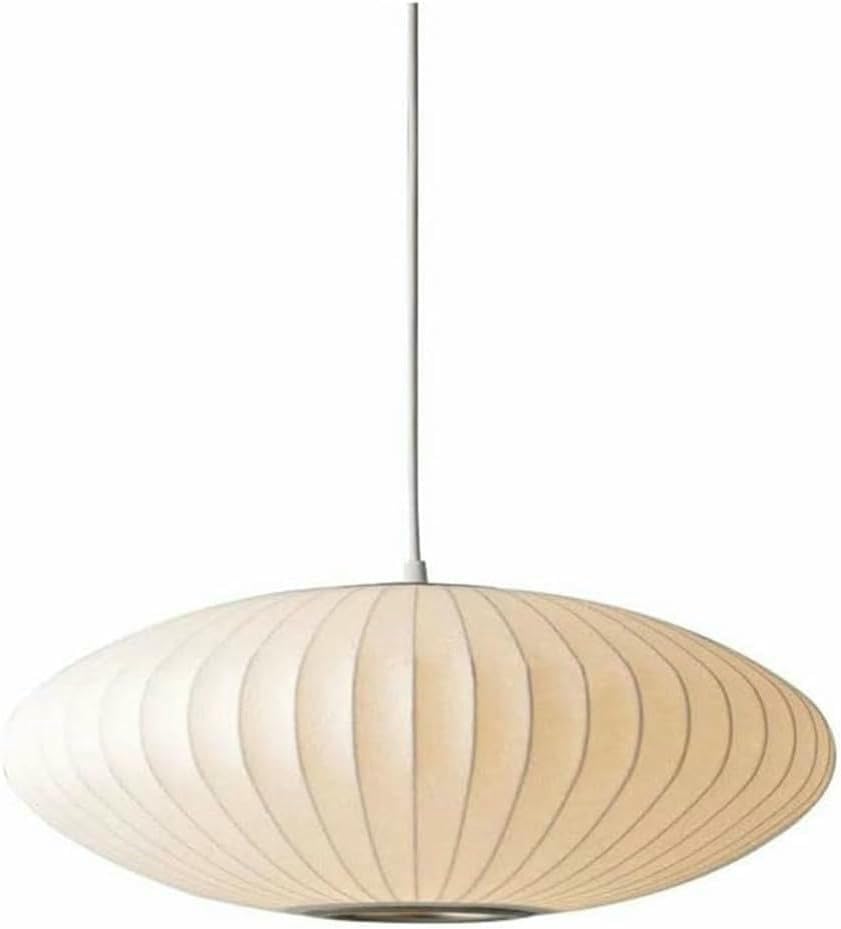 kaixunl Silk Pendants Light, 19.7 Inch White Bubble Pendant Lights, Imitation Silk Lampshade, Modern Lantern Pendant Lighting Fixture for Living Room Dining Room Kitchen Island Restaurant Foyer