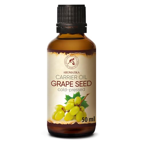 Aceite de Semilla de Uva - 50ml - Vitis Vinifera - Prensado en Frío - Aceite Vegetal - Aceite Base - Aceite Portador - Aceite para la Piel - Cuidado del Cabello