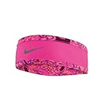 Nike Damen Women's Run Dry Stirnband und Handschuhe, Black/Hyper pink/Silver, XS/S