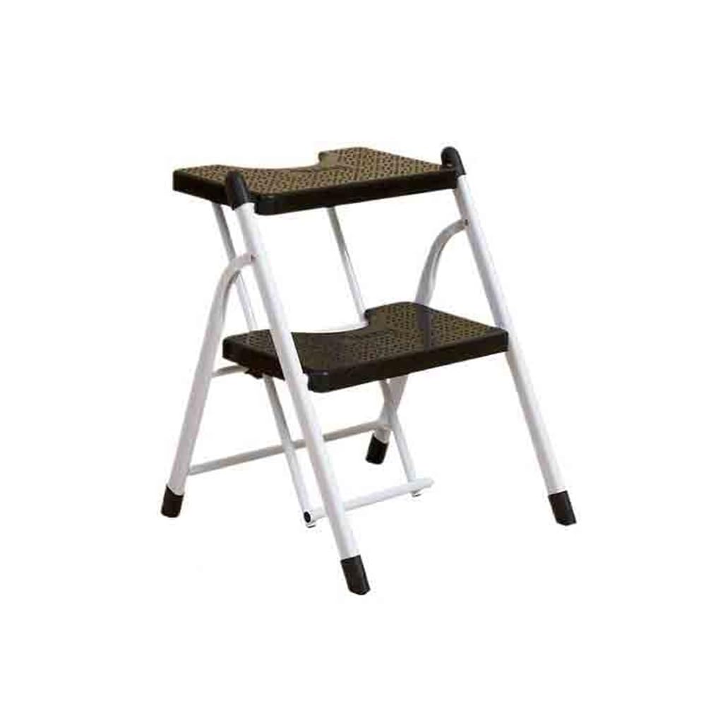 step ladder 2/3 Step Household Folding Ladder Multifunctional Small Indoor Decoration Ascending for warehouse(Black,Small)