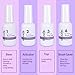 Drizzle Beauty Dip Powder Liquid Set - Dip Powder Activator Base Coat Top Coat and Dipping Powder Brush Saver, 4PCS 0.5oz for Dip Powder Nail Kit, Dip Powder Liquid for Starter, Nail Manicure Kit.
