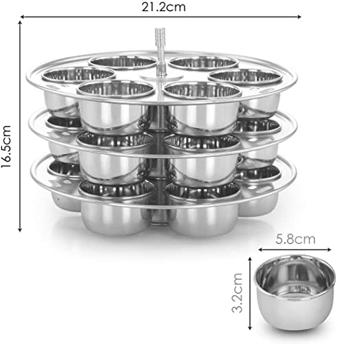 Keram Stainless Steel Bakeware Set For Muffins-Pan/Puddings/Yogurt/Egg-Poaching/Cupcakes/Mini-Flans/Egg-Tart/Custard-Pans/Cookware-Sets - 6/8 Qt Instant-Insta-Pot In Pot Multipurpose Use Unique Gift #TOP5