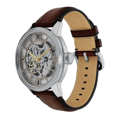 Image of Fossil Townsman Brown Automatic Leather Watch ME3270