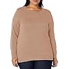 Amazon Essentials Women's Long-Sleeve Lightweight Crewneck Sweater (Available in Plus Size), Camel, 2X