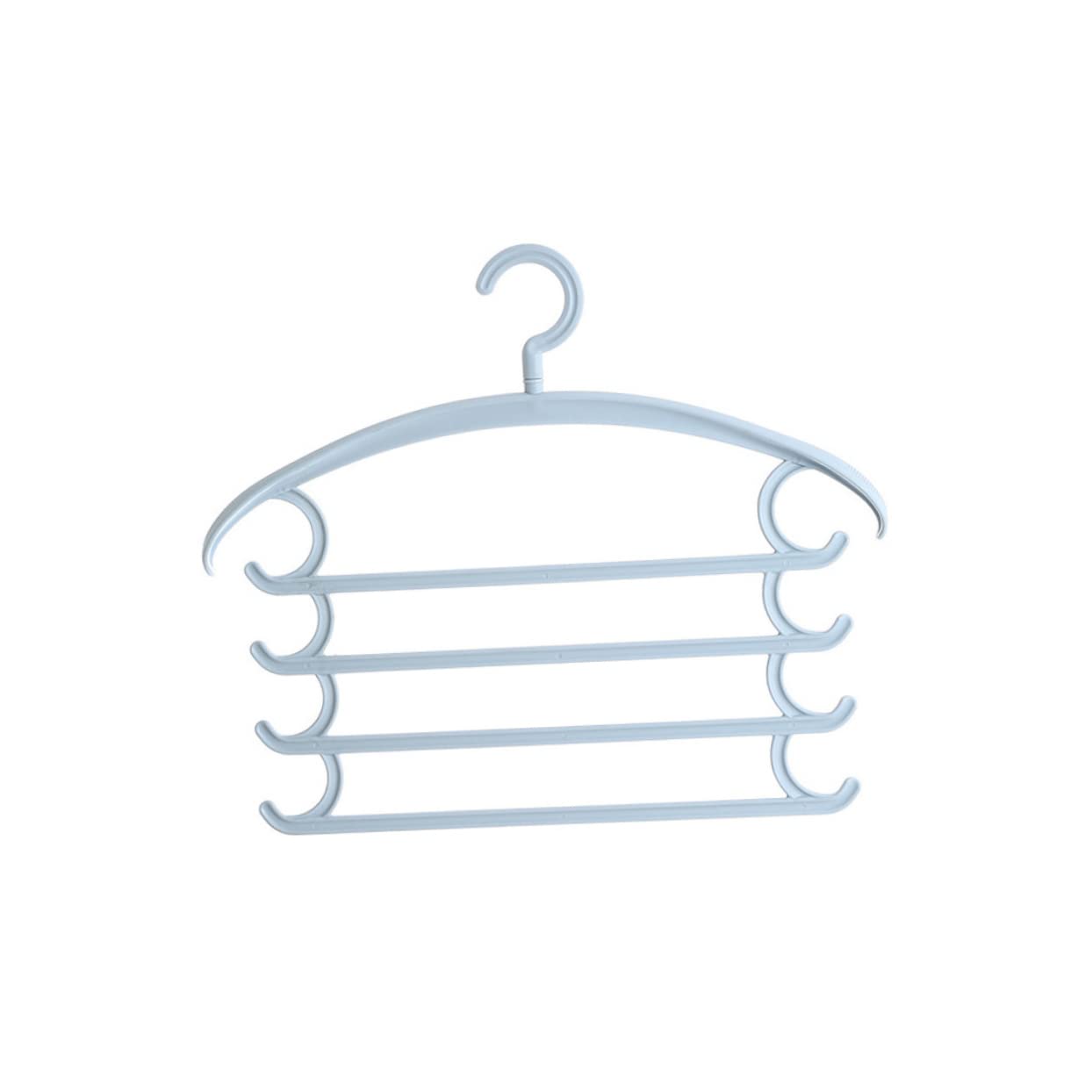 Cabilock 2Pcs Multifunctional Plastic Clothes Hanger Scarf Rack Ergonomic Design Slip Resistant Space Saving Wardrobe Accessories for Drying and Organizing