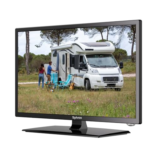 SYLVOX 27 Zoll (68.6cm) Android 11 Smart TV für Wohnmobile,LKW, 1080P 60hz Eingebauter DVD Player 12V Fernseher Google Play,Google Assistant,HiFi Lautsprecher Camping Reise TV,Triple Tuner,Caravan TV