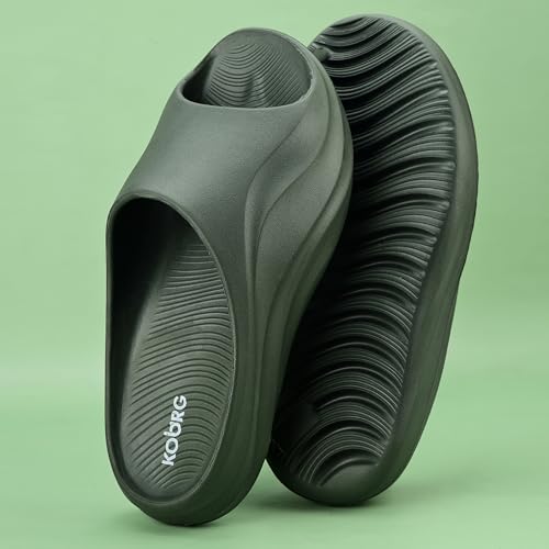 Image of KOBURG Milan Slides for Men| Stylish Trending | Comfortable | Super soft | Lightweight | EVA Sole | Casual Slider | Slippers | Flip Flops for Men KF-484