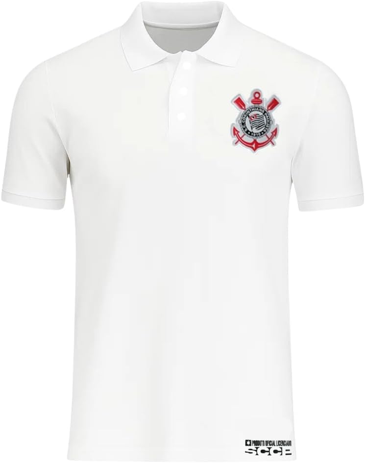 Camisa Polo Corinthians Masculina Bordada Licienciado