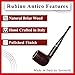Rossi Rubino Antico Handmade Briar Pipe by Savinelli - Deep Red Hand Brushed Stain With Polished Finish & Rich Wood Grain, 6mm (8104)