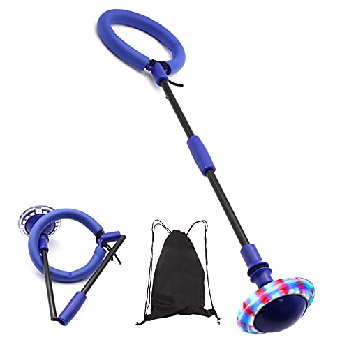 Bola de Salto de Tobillo,Plegable Anillo de Salto para niños y Adultos,Intermitente Colorida LED Saltar Bola para Juegos Divertidos Deportes Aire Libre (Rojo) Cover