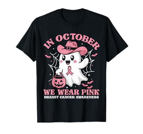 In October We Wear Pink Breast Cancer Awareness Maglietta