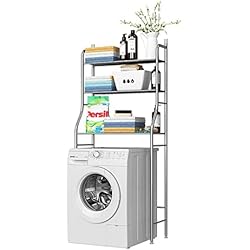 Estanterias Para Lavadero Ikea MAGIC SELECT Estantería sobre Lavadora de Acero Inoxidable | Ahorra Espacio con 3 Baldas | Estante Organizador Impermeable | Patas Ajustables en Altura.