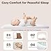 ONTHEWEI Baby Bassinet Bedside Sleeper, 3-in-1 Rocking Bassinet with Wheels, 6-Height Adjustable Crib with Breathable Mesh, Soft Mattress for Newborns & Infants
