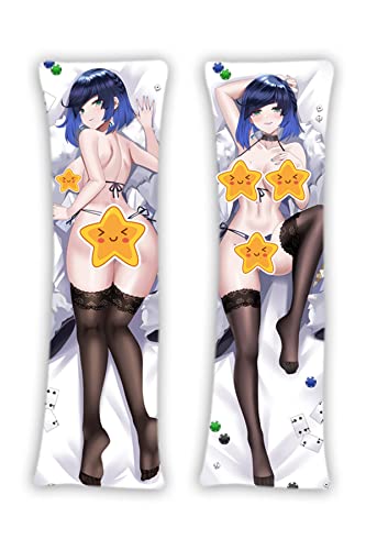 Waifu Douce taie Oreiller 150x50cm Couleurs Chaudes Doux et Confort Durable taie de Coussin Oreiller câlin avec Fermeture éclair cachée 22630