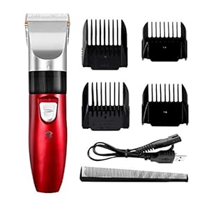 Men’s Electric Hair Clipper Set Professional Cordless Electric Hair Clipper Rechargeable Electric Hair Clipper Barber Haircut Machine(E)