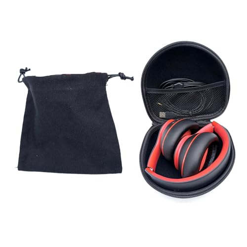 Portable Headphone Case Bag With Smooth Zippers And Shock Resistant Feature For Dedicated Model With Box Office Headphone Holder