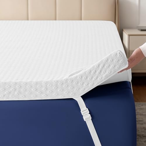 EDILLY 3 Inch Cooling Gel Memory Foam Mattress Topper Queen Size,...