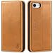 Produktbild SHIELDON Hülle für iPhone SE 2022 5G, Handyhülle iPhone 8 [Erstklassig Rindsleder] [Kartenfach] [Magnetverschluss] [Stand], TPU Stoßfeste Schutzhülle Ledertasche für iPhone 7/8/SE 2020/SE3 4,7 - Braun