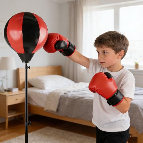 Ensemble de frappe réglable hauteur boxe cardio avec base stable - 3