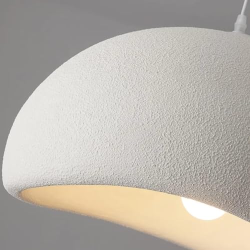 Image of Glowave Wabi Sabi 300mm White Resin Pendant Hanging Light Ceiling Lamp for Kitchen, Bedroom Hotels Cafes - Warm White (Round 300mm)